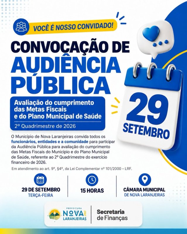 AUDIÊNCIA PÚBLICA 2º QUADRIMESTRE DE 2026